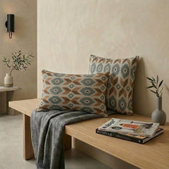 Beige Linen Throw Pillow Cover - Terrava Beige