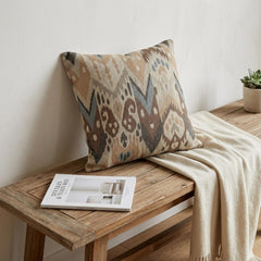 Beige Linen Throw Pillow Cover - Terrosa Beige