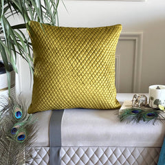 Chartreuse Energy - Green Velvet Throw Pillow Cover