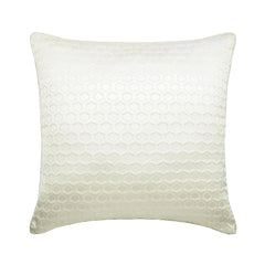 White Beehive - White Jacquard Silk Decorative Euro Sham