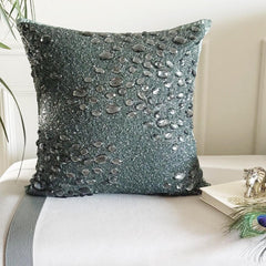 Peacock Jewel Throw Pillow Cover