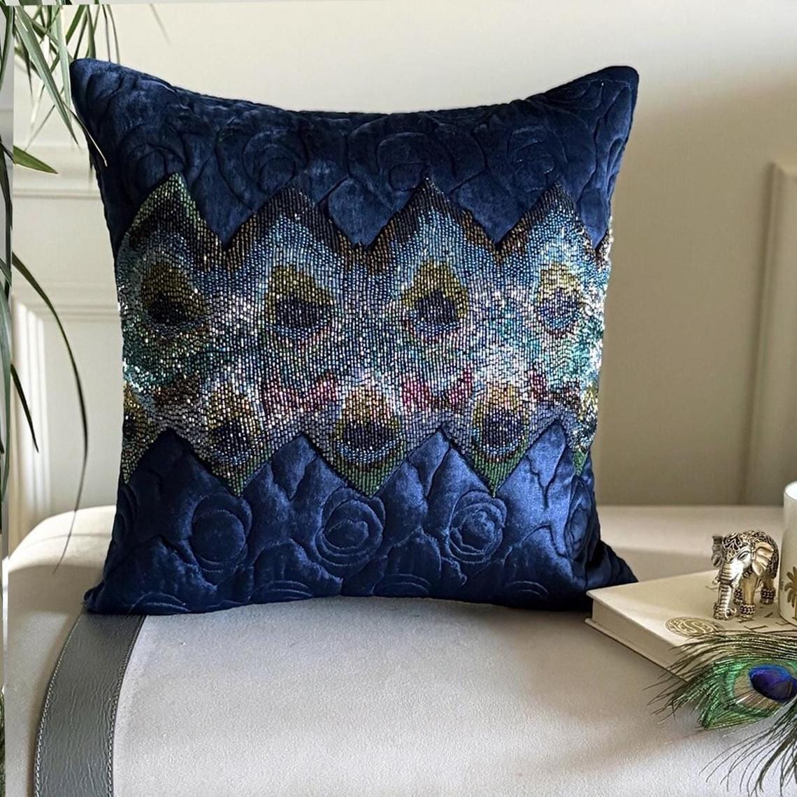 Neelkanth Throw Pillow Cover
