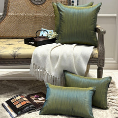 Teal And Yellow Luxury - Teal & Yellow Art Silk Throw Pillow Cover Pack of 2
