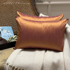 Gold & Purple Luxury - Gold & Purple Art Silk Throw Pillow Cover Pack of 2