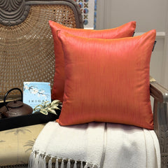 Pink Yellow Luxury - Pink & Yellow Silk Throw Pillow Cover Pack of 2