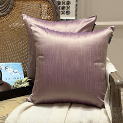 Cream Purple Luxury Throw Pillow Cover