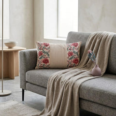 Blush Pink Linen Throw Pillow Cover - Blush Reverie