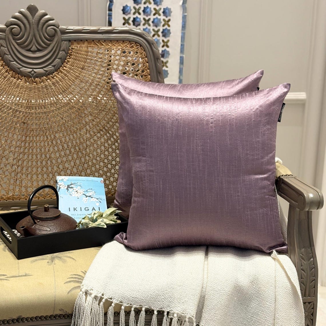 Orange Luxury Throw Pillow Cover