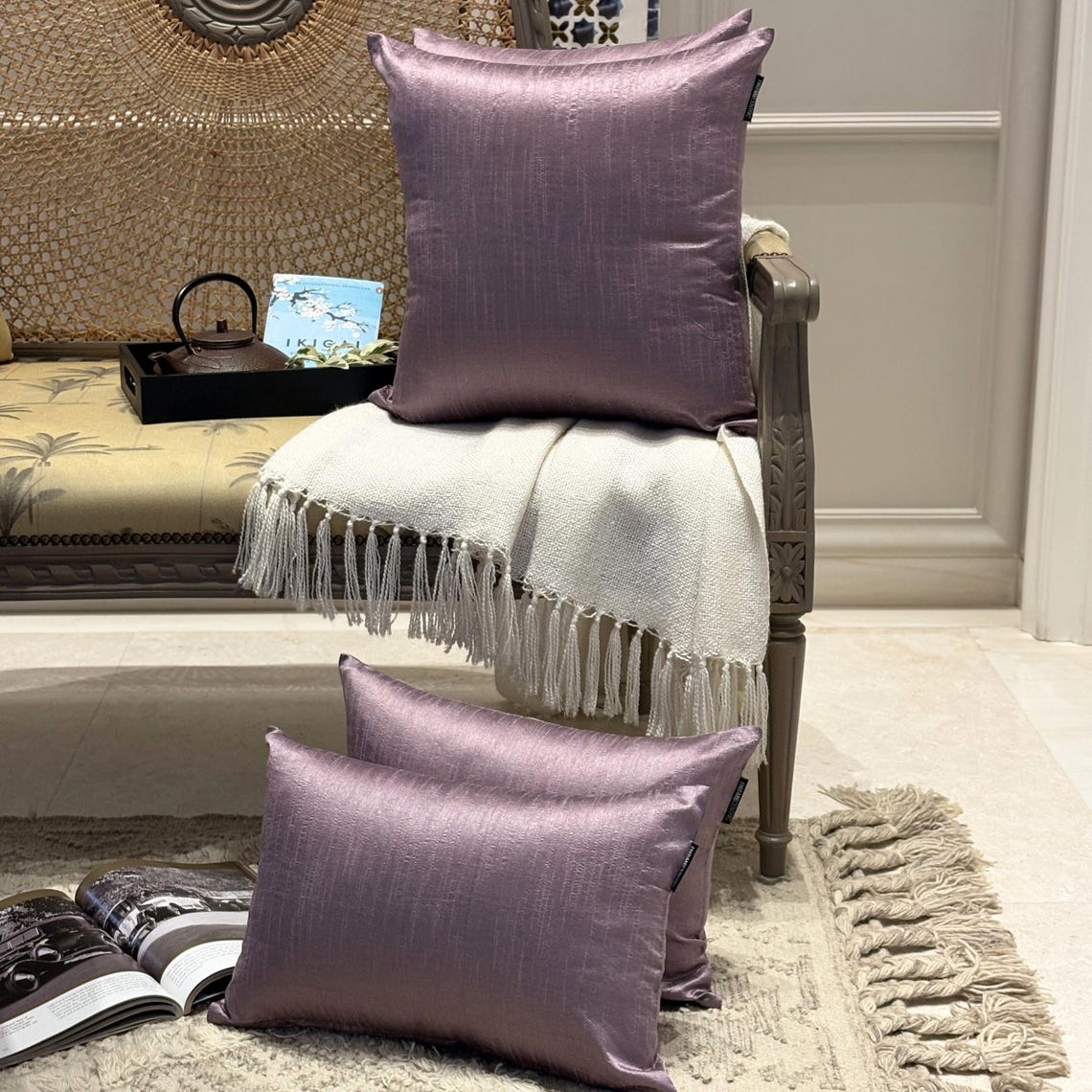 Magenta Luxury Throw Pillow Cover