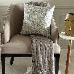 Foil Chevron Throw Pillow Cover