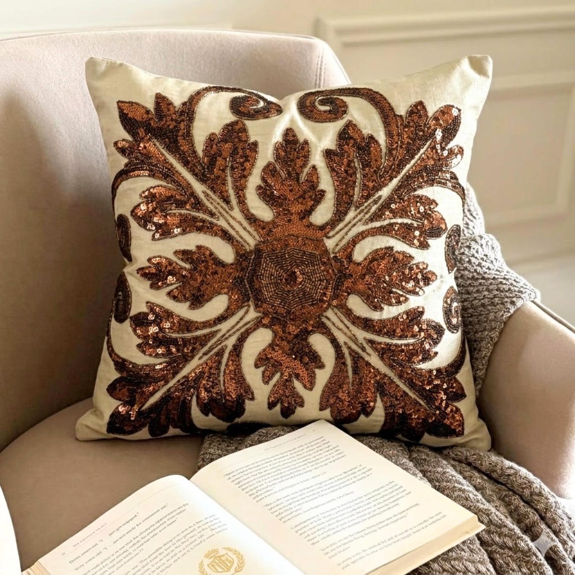 Copoper Alchemist Throw Pillow Cover
