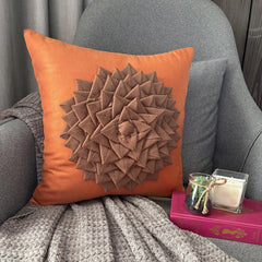 Warm Summer - Rust Suede Decorative Euro Sham