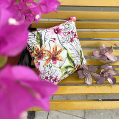 Tiger Lily - Multicolor & Pink Cotton Decorative Euro Sham