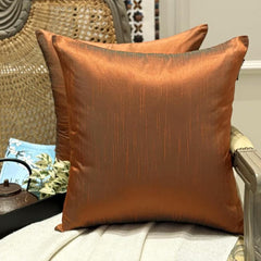 Rust Green Luxury Throw Pillow Cover