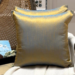 Turquoise Gold Luxury Throw Pillow Cover