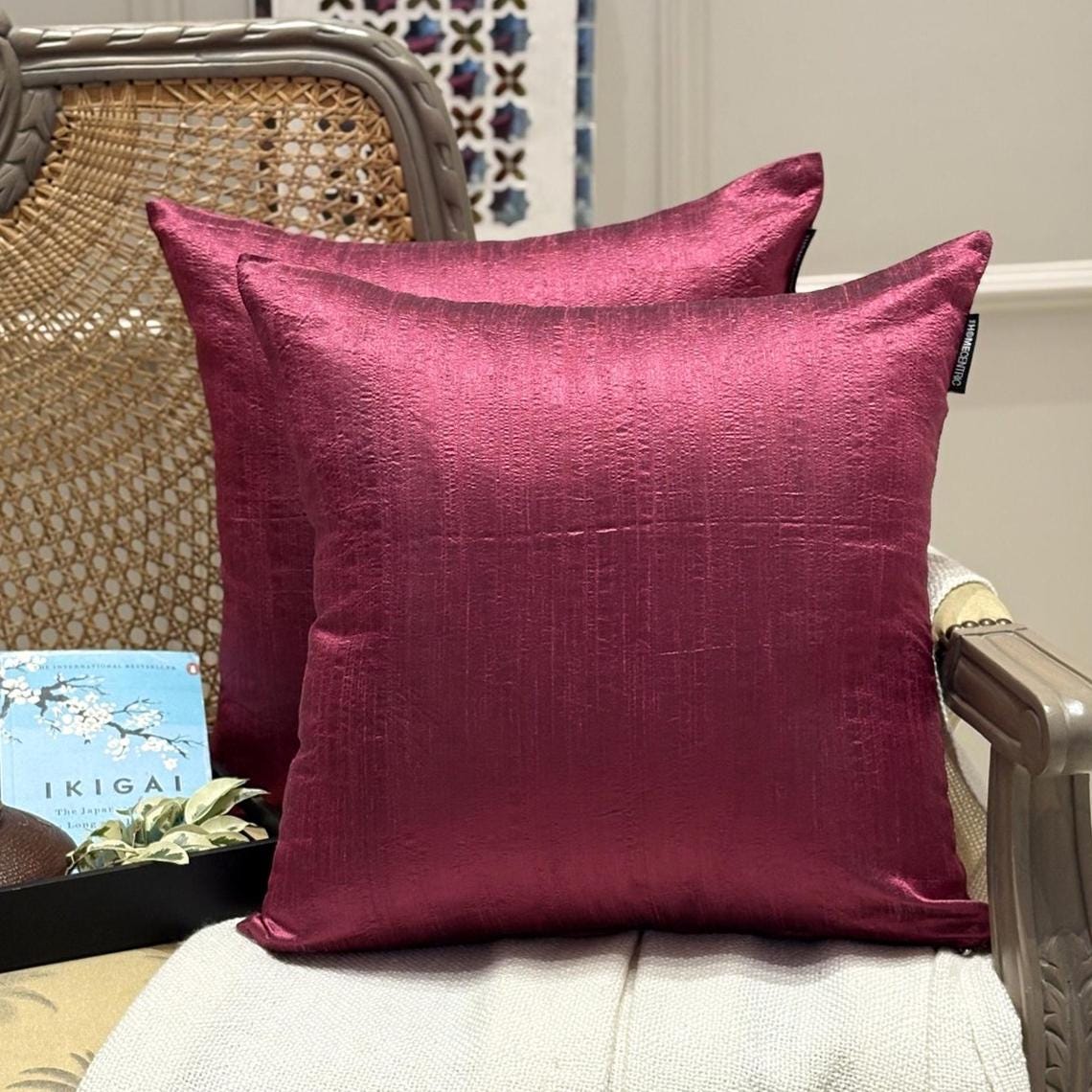 Magenta Luxury Throw Pillow Cover