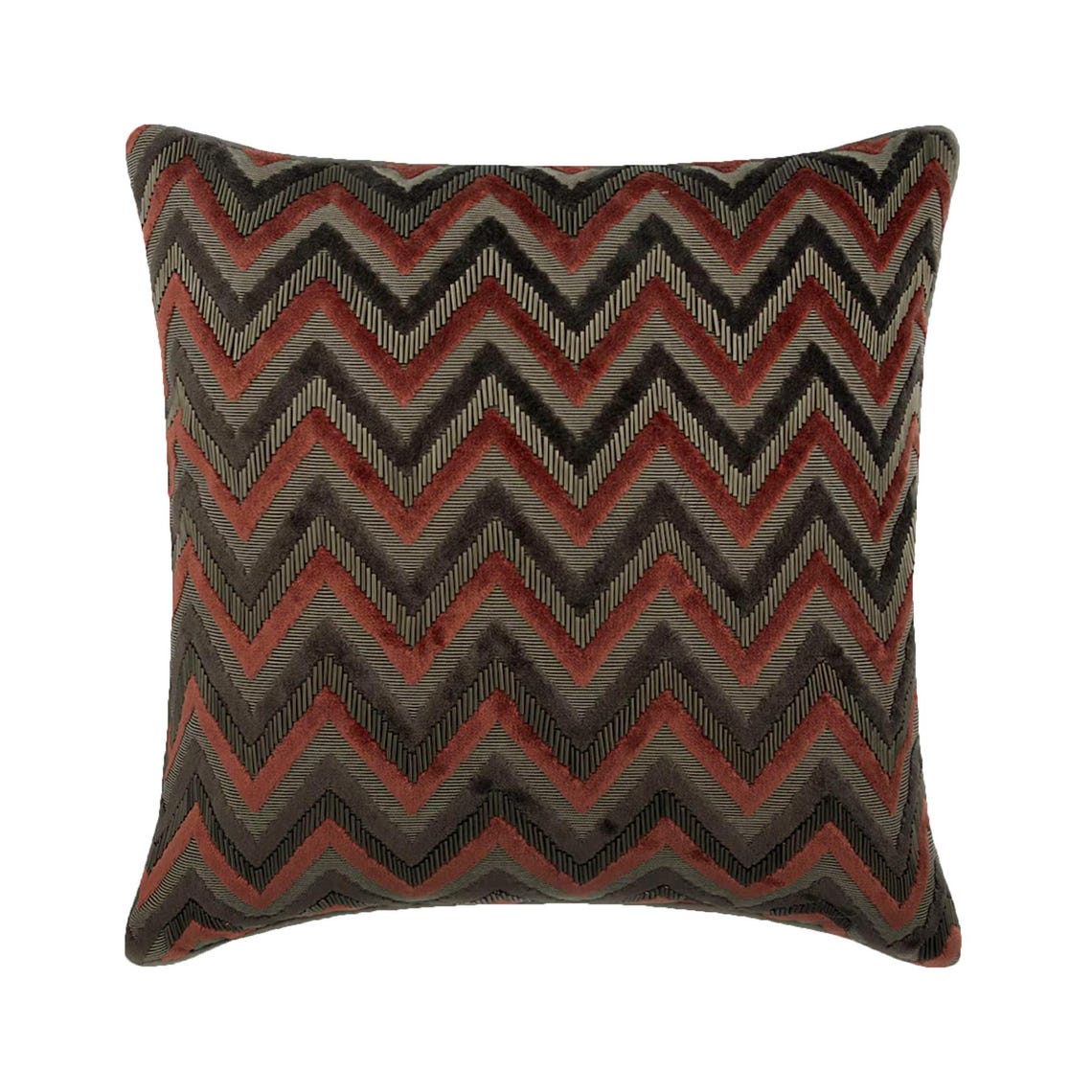 Dress Chevron - Grey Velvet Throw Pillow Cover