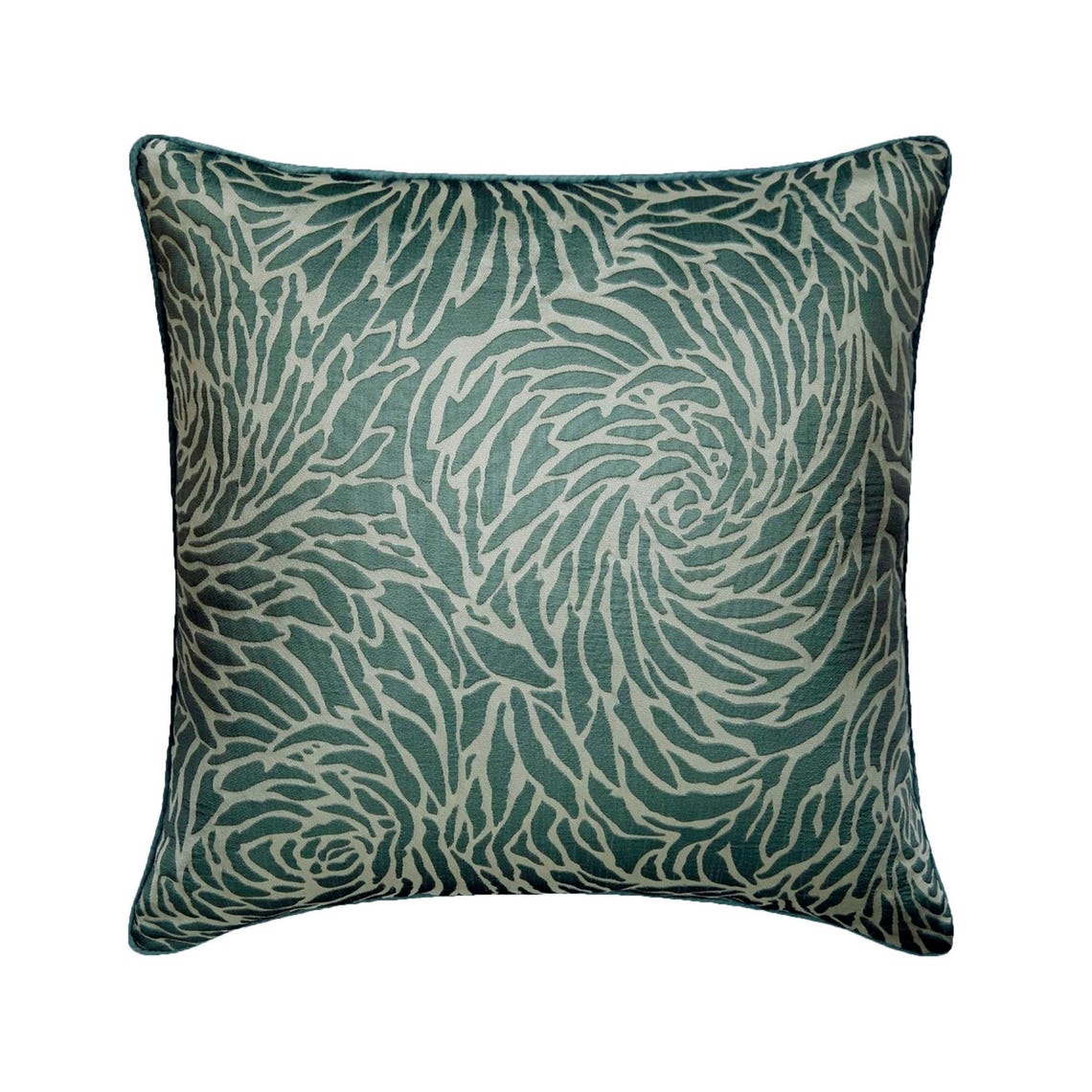 Soft Whirlpool - Blue Jacquard Silk Decorative Euro Sham