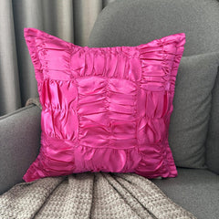 Dreamy Hotty Pink - Hot Pink Satin Decorative Euro Sham