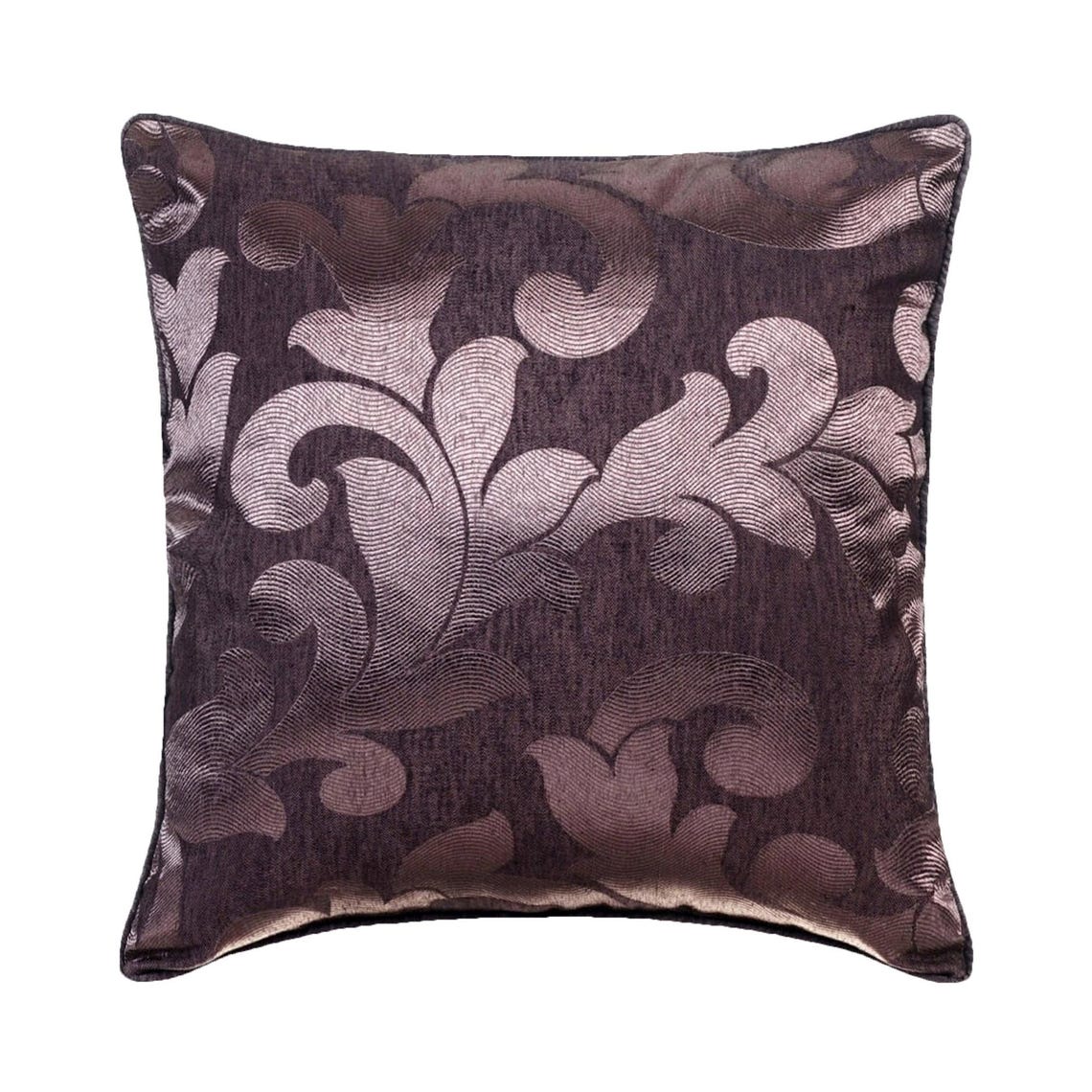 Royal Purple Passion - Purple Jacquard Art Silk Decorative Euro Sham