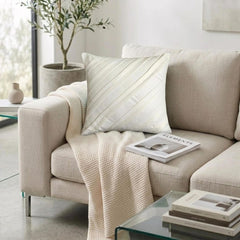 Contemporary White - White Faux Suede Throw Pillow Cover