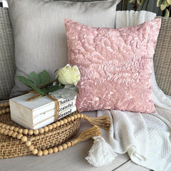 Pink Paradise - Pink Art Silk Decorative Euro Sham