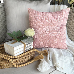 Pink Paradise - Pink Art Silk Throw Pillow Cover