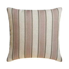Pink Linen Throw Pillow Cover - Pink Terra Stripes
