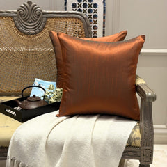 Rust Green Luxury - Rust & Green Art Silk Throw Pillow Cover Pack of 2