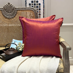 Rust & Purple Luxury - Rust & Purple Art Silk Throw Pillow Cover Pack of 2