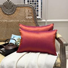 Rust & Purple Luxury - Rust & Purple Art Silk Throw Pillow Cover Pack of 2
