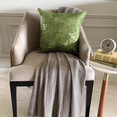 A Touch Of Envy - Green Art Silk Throw Pillow Cover