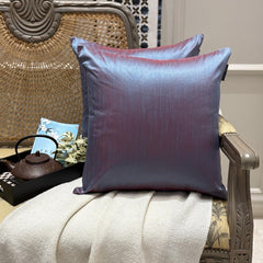 Blue & Red Luxury - Blue & Red Art Silk Throw Pillow Cover Pack of 2