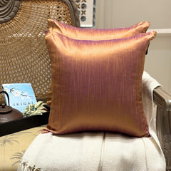 Gold & Purple Luxury - Gold & Purple Art Silk Throw Pillow Cover Pack of 2