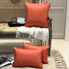 Pink Yellow Luxury - Pink & Yellow Silk Throw Pillow Cover Pack of 2