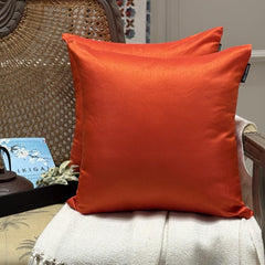 Orange Luxury Throw Pillow Cover