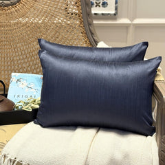 Midnight Blue Luxury Pack of 2 - Midnight Blue Art Silk Throw Pillow Cover