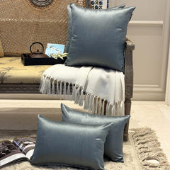 Smoky Green Luxury Pack of 2 - Smoky Green Art Silk Throw Pillow Cover