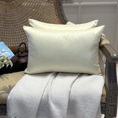 Cream Luxury Pack of 2 - Cream Art Silk Throw Pillow Cover