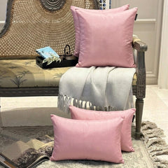 Light Pink Luxury Pack of 2 - Light Pink Art Silk Throw Pillow Cover