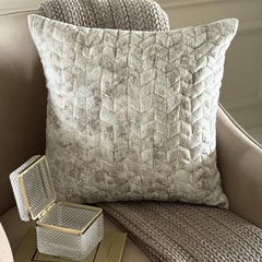 Foil Chevron Throw Pillow Cover