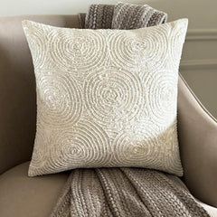 Ivory Swirls Euro Sham