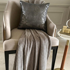 All Eyes On Silver - Silver Art Silk Decorative Euro Sham