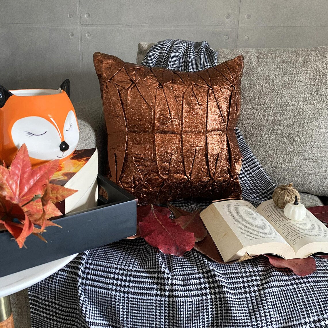 Stunning Bronzer Orange Throw Pillow Cover