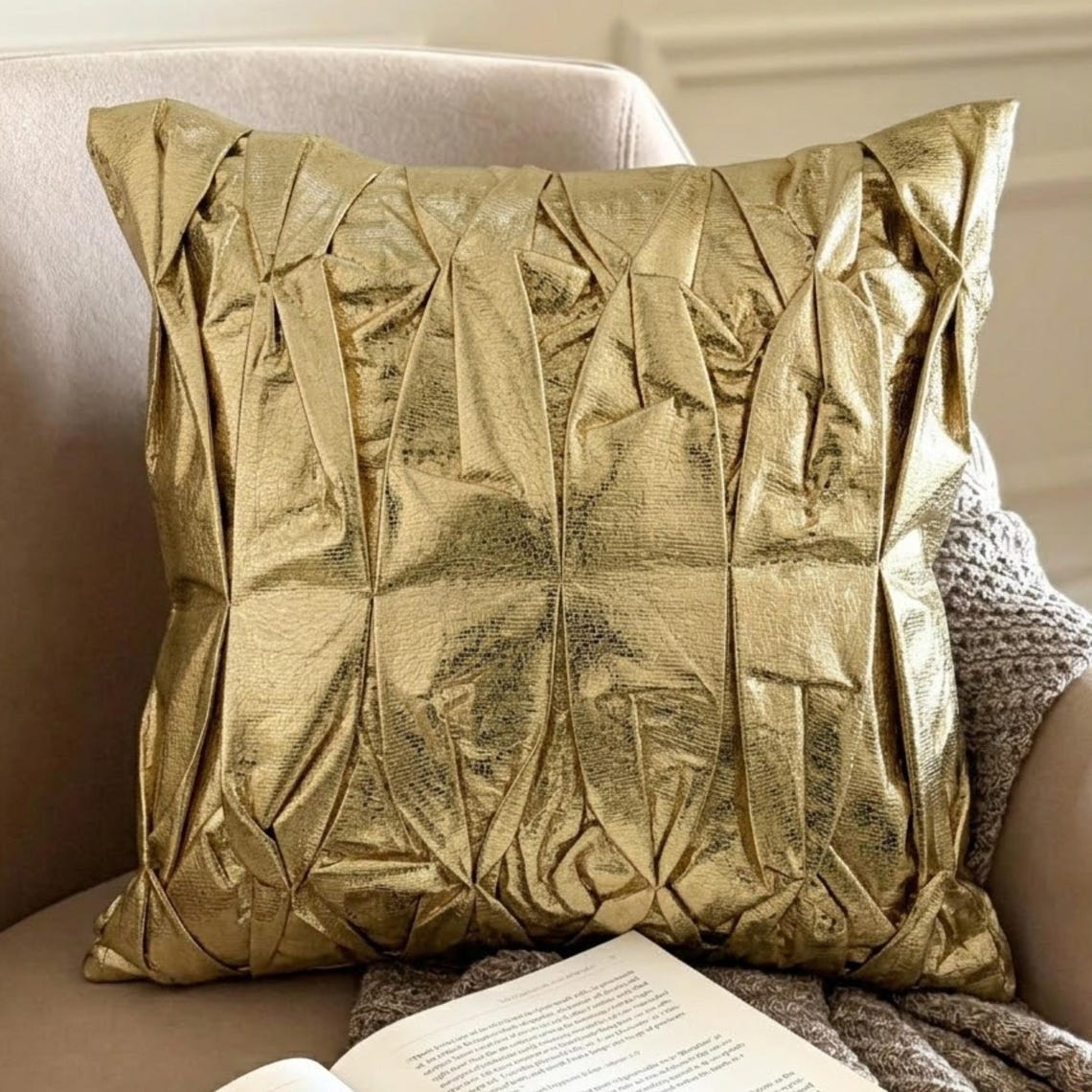 Stunning Gold Throw Pillow Cover