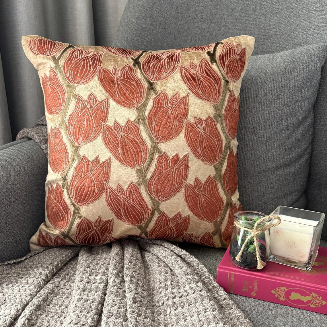 Blooming Tulips Pillow Cover