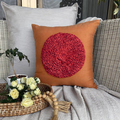 Vintage Rust - Rust Suede Decorative Euro Sham
