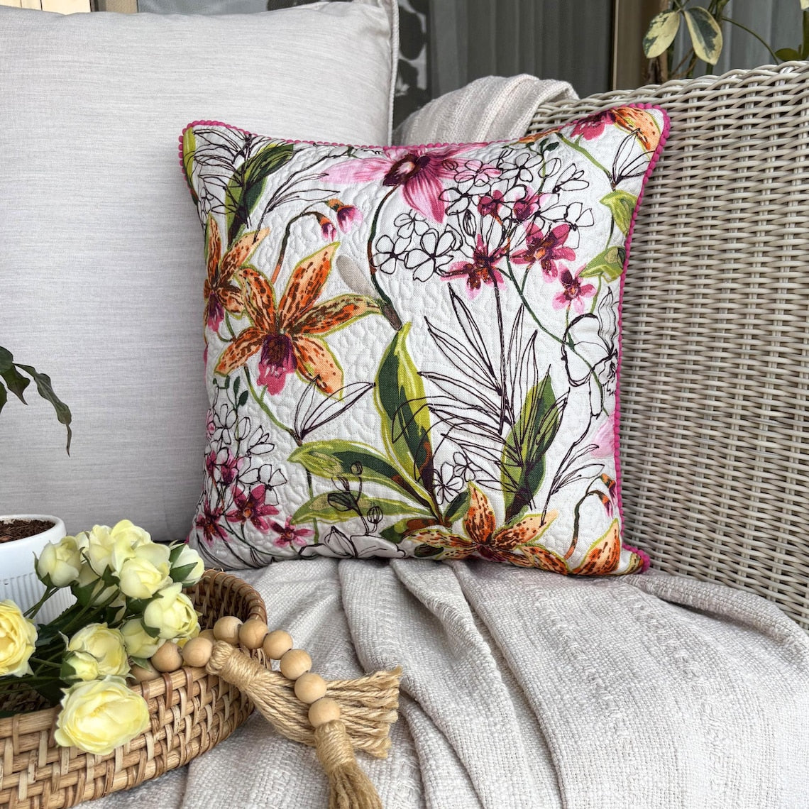 Tiger Lily Throw Pillow Cover