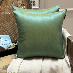 Aqua Yellow Luxury Throw Pillow Cover
