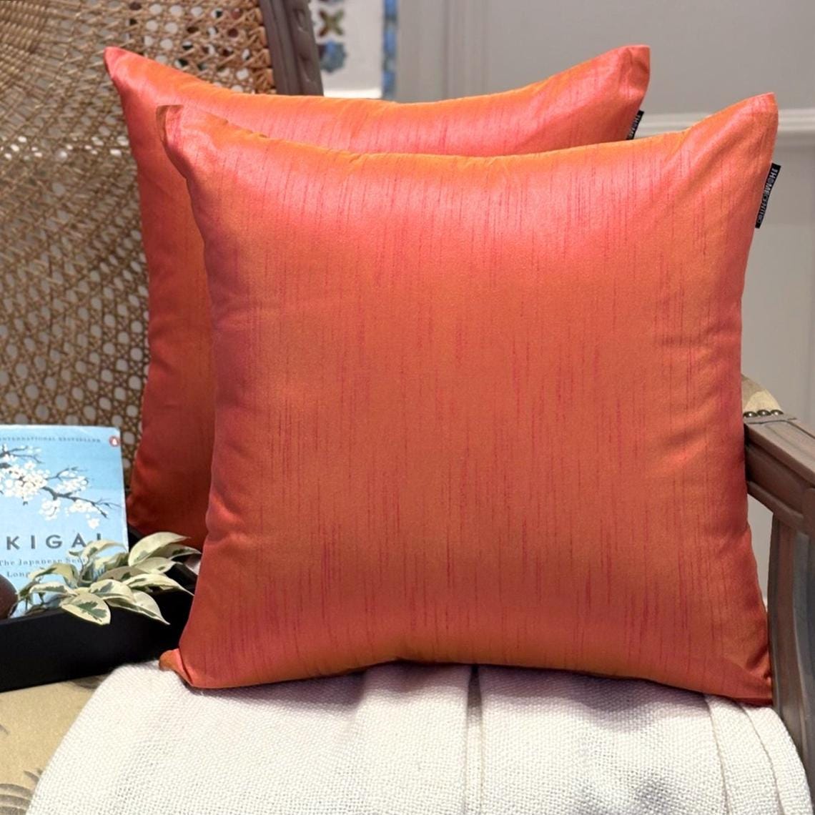 Pink Yellow Luxury Throw Pillow Cover